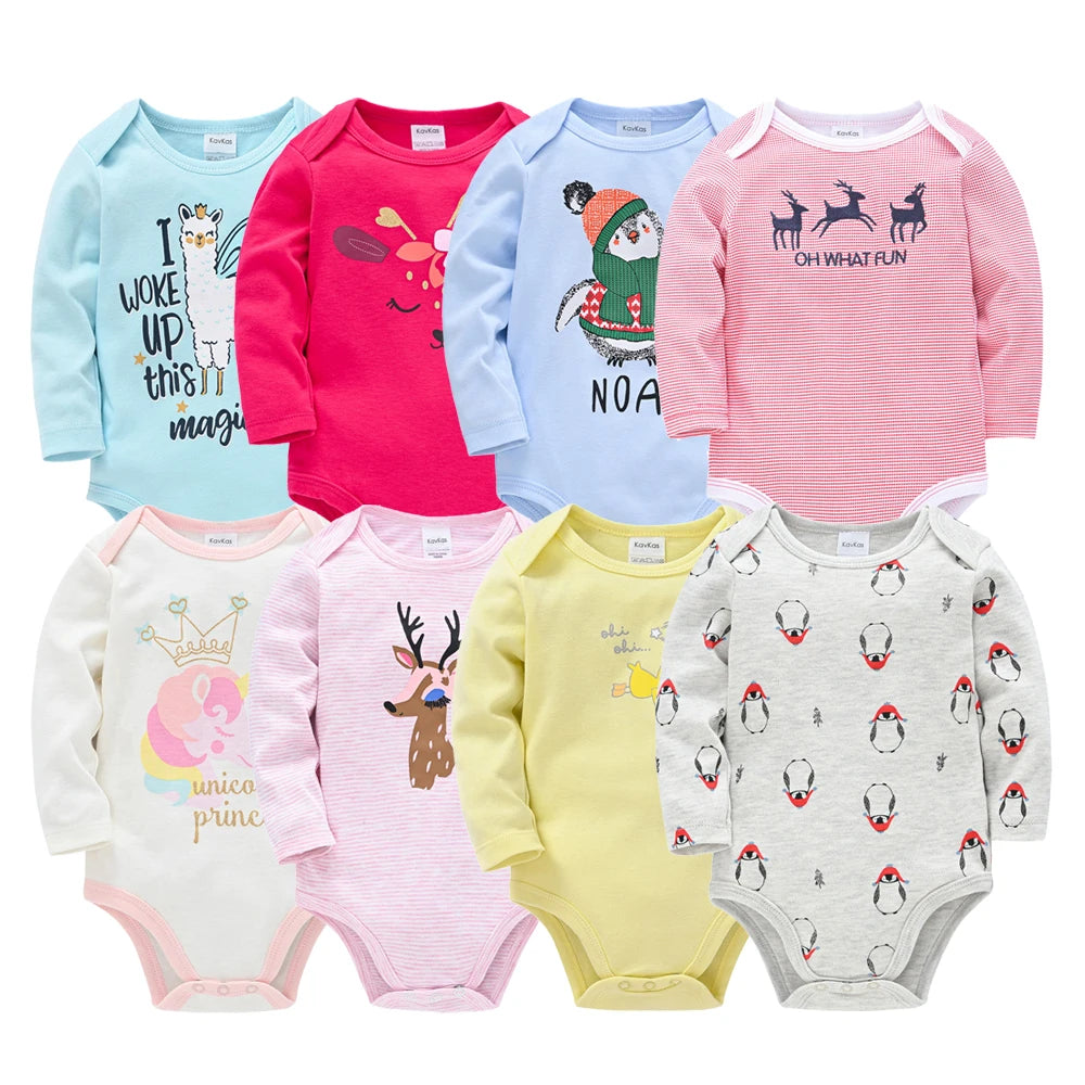 Baby Boys Girls Bodysuit Long Sleeve 100% Cotton Baby Clothes Newborn body bebe Jumpsuit Clothing