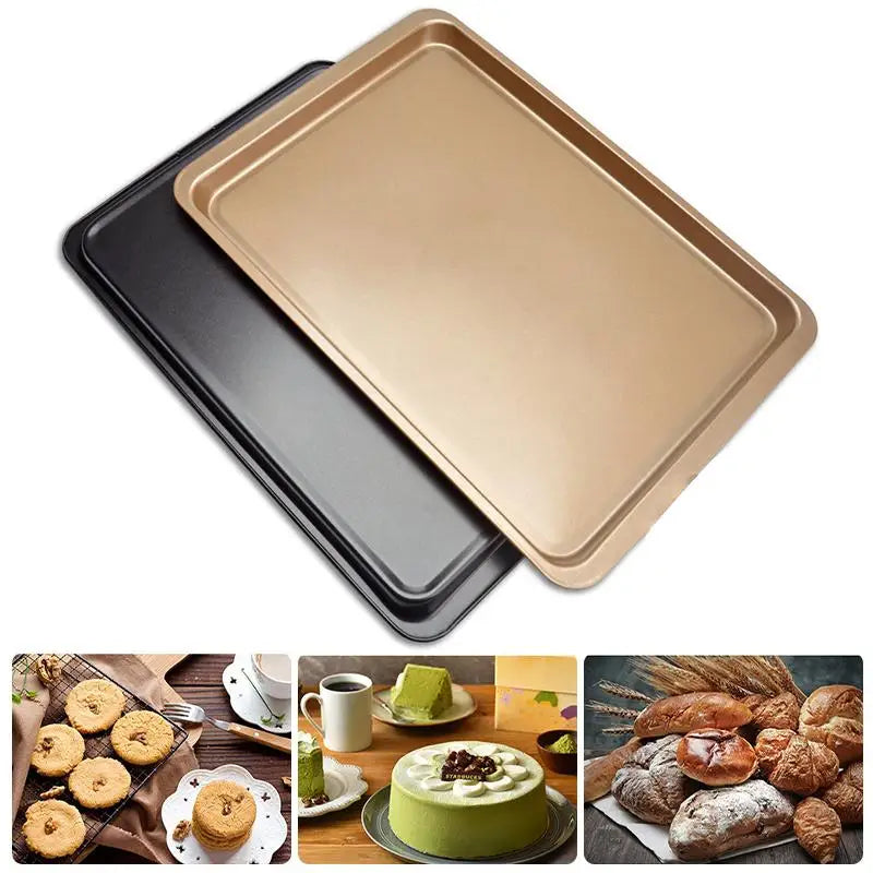 14.5 Inch Non-Stick Rectangle Baking Pan Sheet Oven Tray for Biscuit Pie Pizza Roast Muffin Bread Bakeware