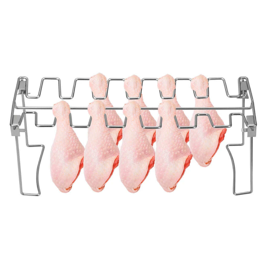 Roast Rack Non-Stick Folded Barbecue Rib Chicken Wing Leg Rack Grilling BBQ Stainless Steel