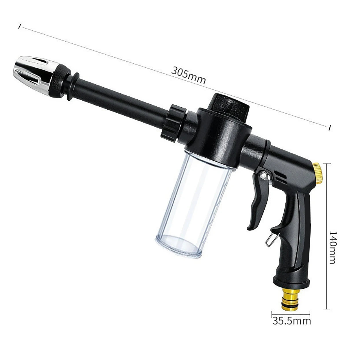 High pressure car washing spray gun with foam bottle for pets, motorcycles, and gardens