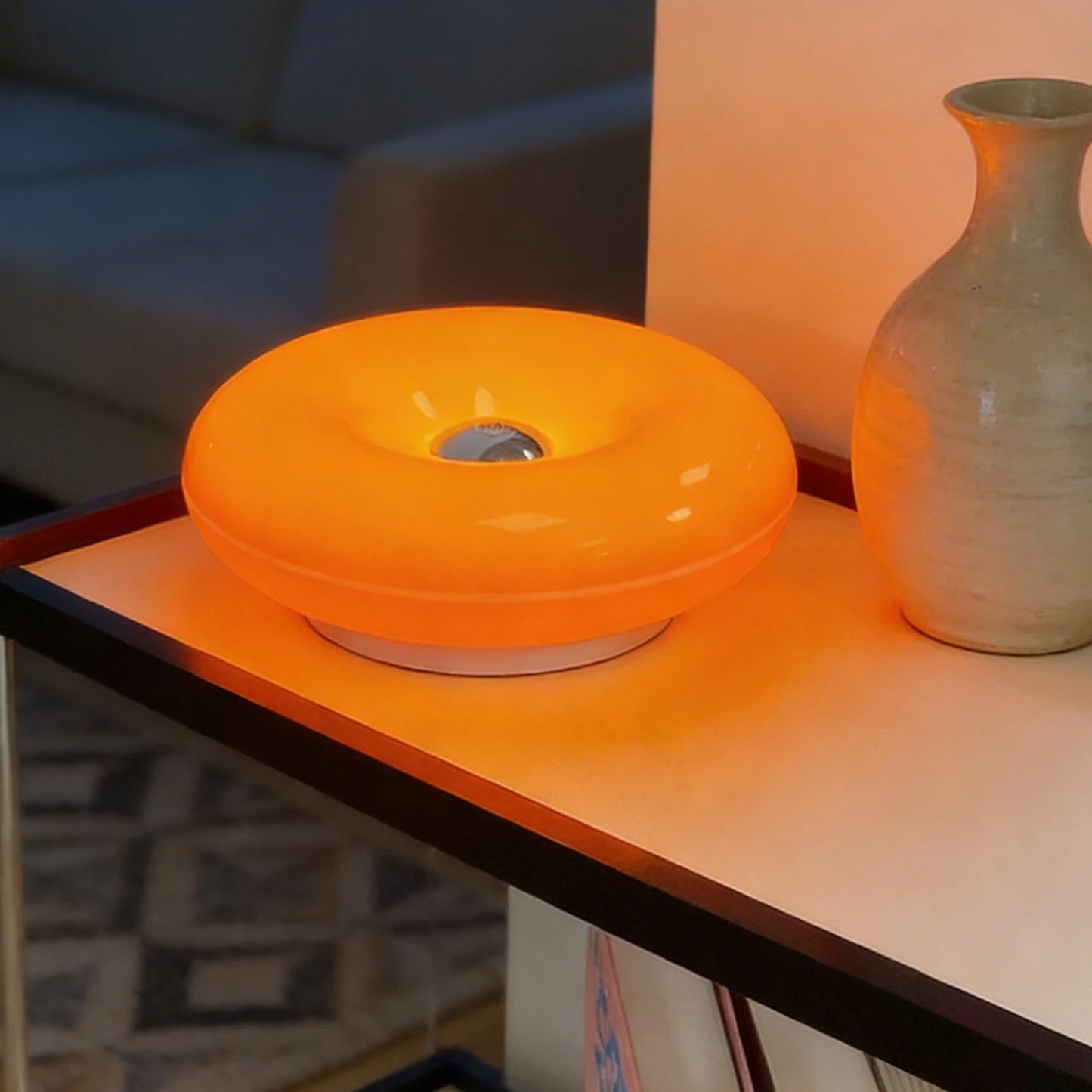 Donut Shape LED Table Lamp, Dimmable Night Light for Bedroom Living Room Home Decor