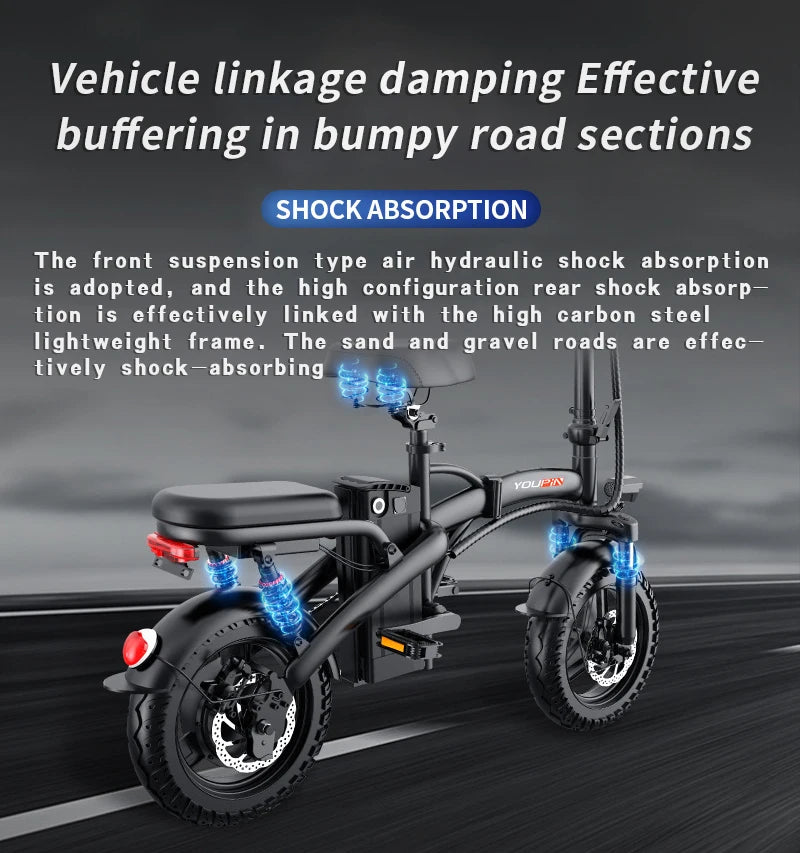 Electric Bike 400W High-Speed Motor Collapsible Electric Bicycle Lithium Battery E bike