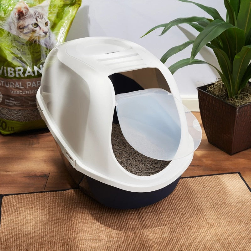 Vibrant Life Mega Smart Cat Cove Covered Litterbox cat litter box  cat toilet