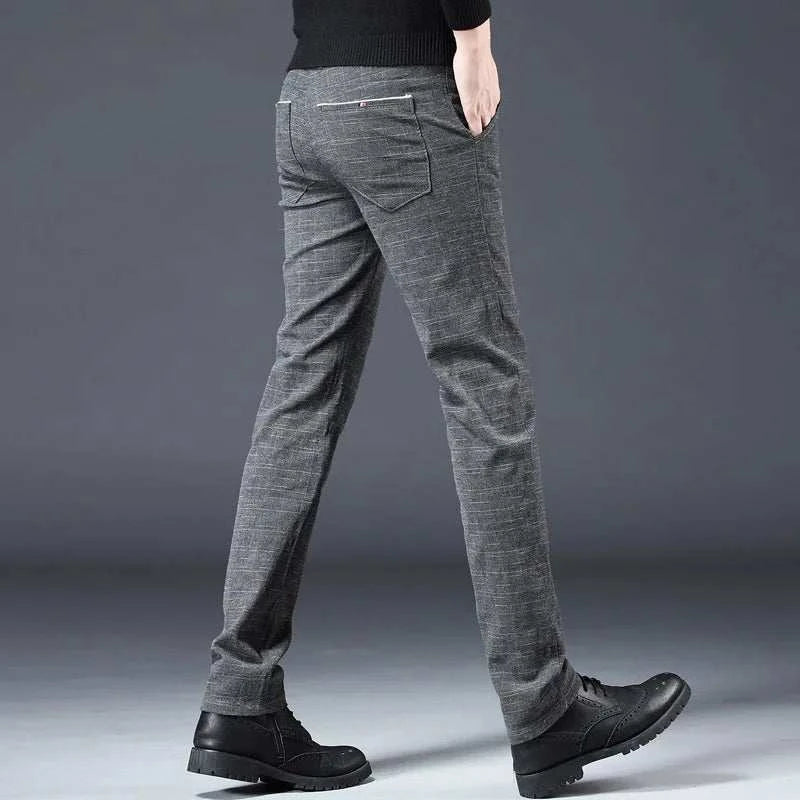Men's Comfortable Breathable Cotton Men's Slim fit Straight style Stretch Men's Pant