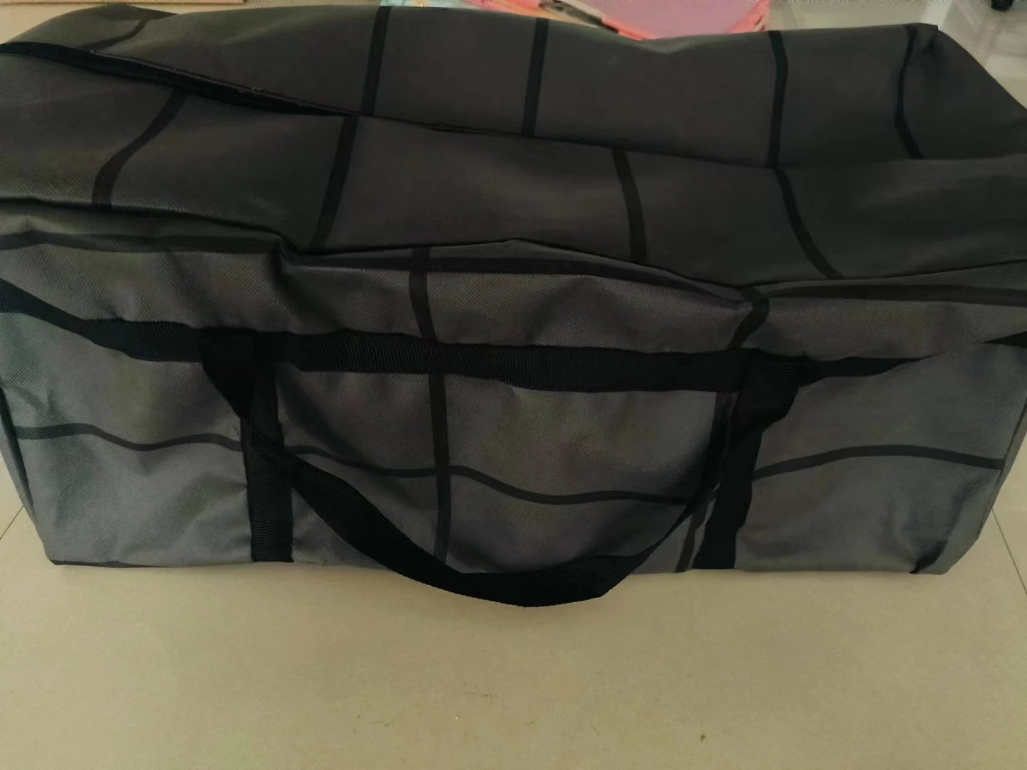 1PC Large Capacity and Super Load-bearing Black Composite Material Storage Bag Dustproof and Moisture-proof with Zipper