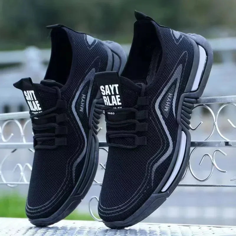 Men Slip on Fashion Sneakers Male Sport Running Breathable Gym Training Walking Tennis Shoes Non Slip Workout Flats