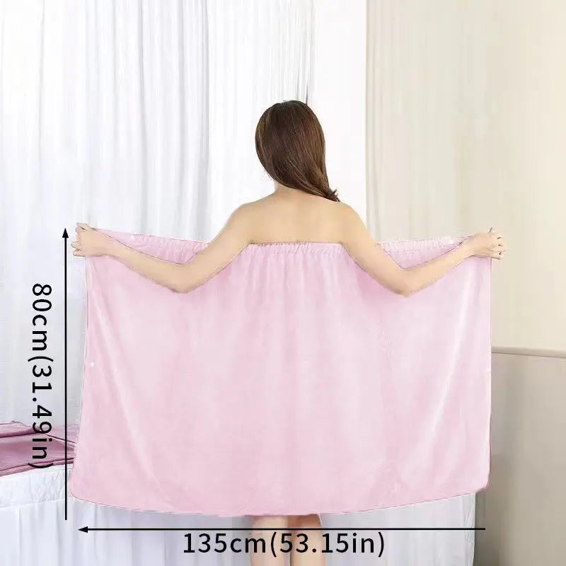 Wearable Bath Wrap Towels For Women Adult Shower Spa Wrap Top Big Bath Towel