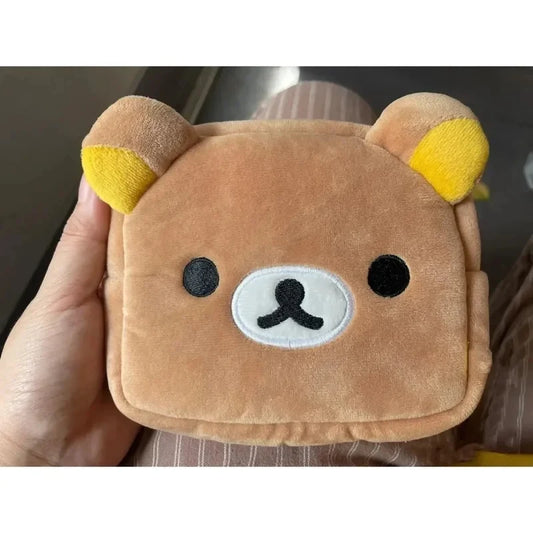 Plush Pouch San-X Rilakkuma Soft Bear Makeup Bag & Pen Case – Cute Vanity Organizer & Kawaii Accessory