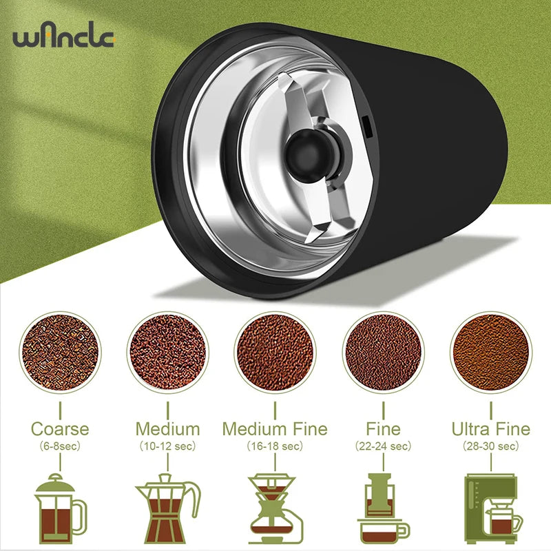 200w High-Power Coffee Grinder Multifunctional Coffee Bean Grinder Machine Home Appliance Kitchen Tools 220V/120V