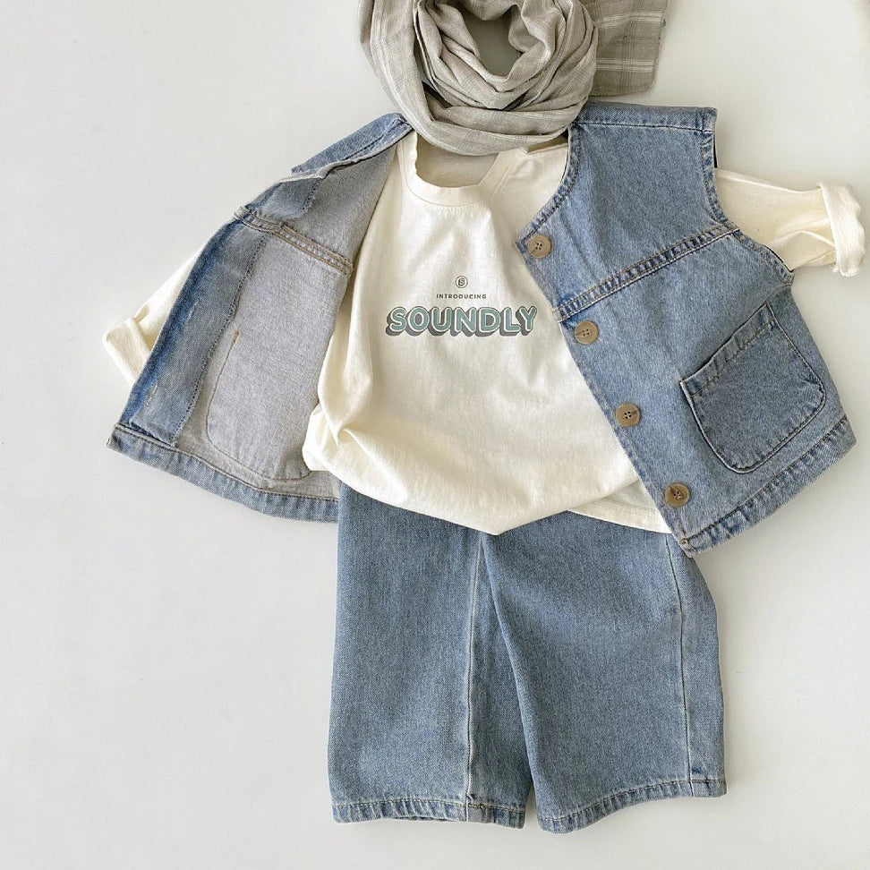 Fashion Baby Girl Spring Wide Leg Jeans Pant Cotton Infant Toddler Child Loose Denim Straight Trousers