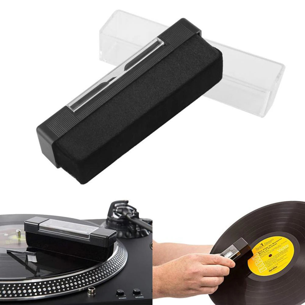 1 Set Anti Static Vinyl Record Cleaner Dust Remover Brush for Phonograph Turntable LP Cleaning Kit