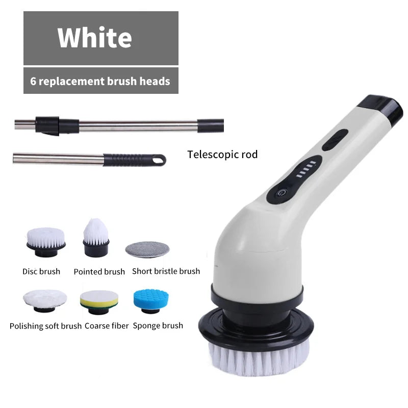 9-in-1 Electric Cleaning Brush Spin Scrubber Electric Cleaning Tools Parlour Kitchen Bathroom Cleaning Gadgets