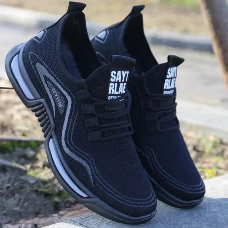 Men Slip on Fashion Sneakers Male Sport Running Breathable Gym Training Walking Tennis Shoes Non Slip Workout Flats