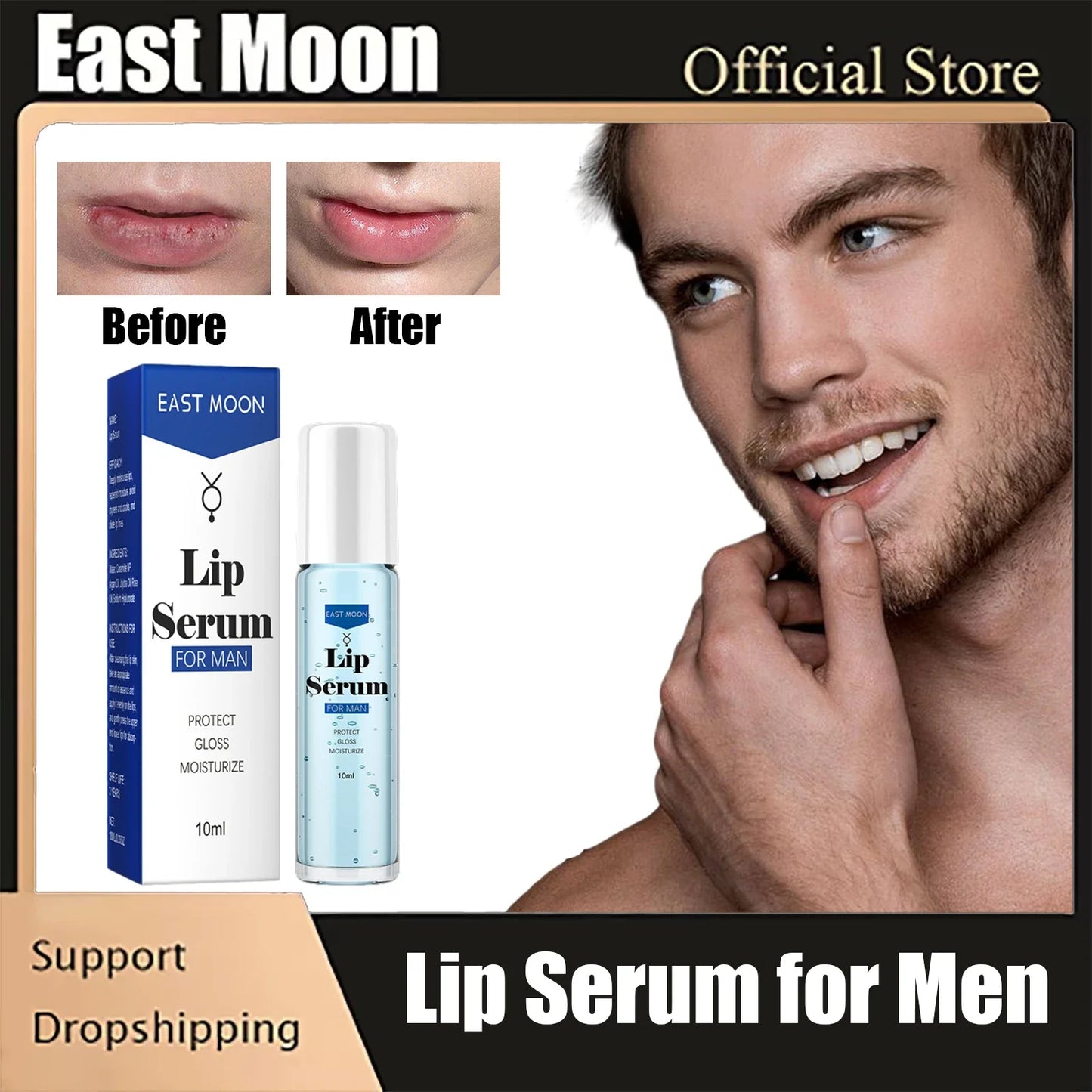 Lip Serum for Men Hydrating Fine Lines Moisturizing Skin Anti Cracking Lip Essence