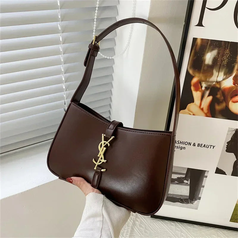 Fashionable Underarm Bag for Women High Design Large Capacity Trendy Versatile Minimalist Shoulder Bag Quality PU Leather