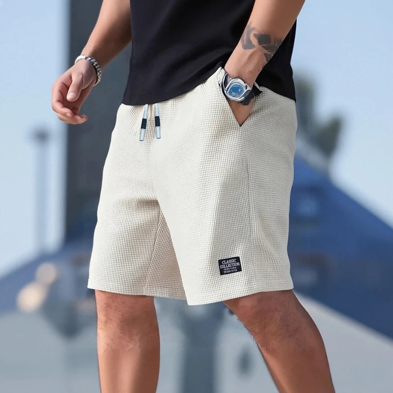 Men's Shorts, Casual Beach Shorts New Fashion Textured Fabric Breathable  Suitable for Both Daily Wear and Sports