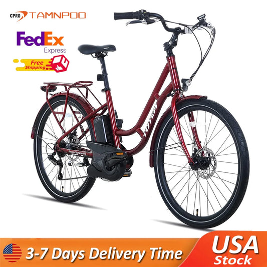 Zen-Rider Electric Bike 250W 25.2V 16Ah Electric City Commuter Bike 7-Speed EBike with Disc Brakes 26" Adult Electric Bicycles