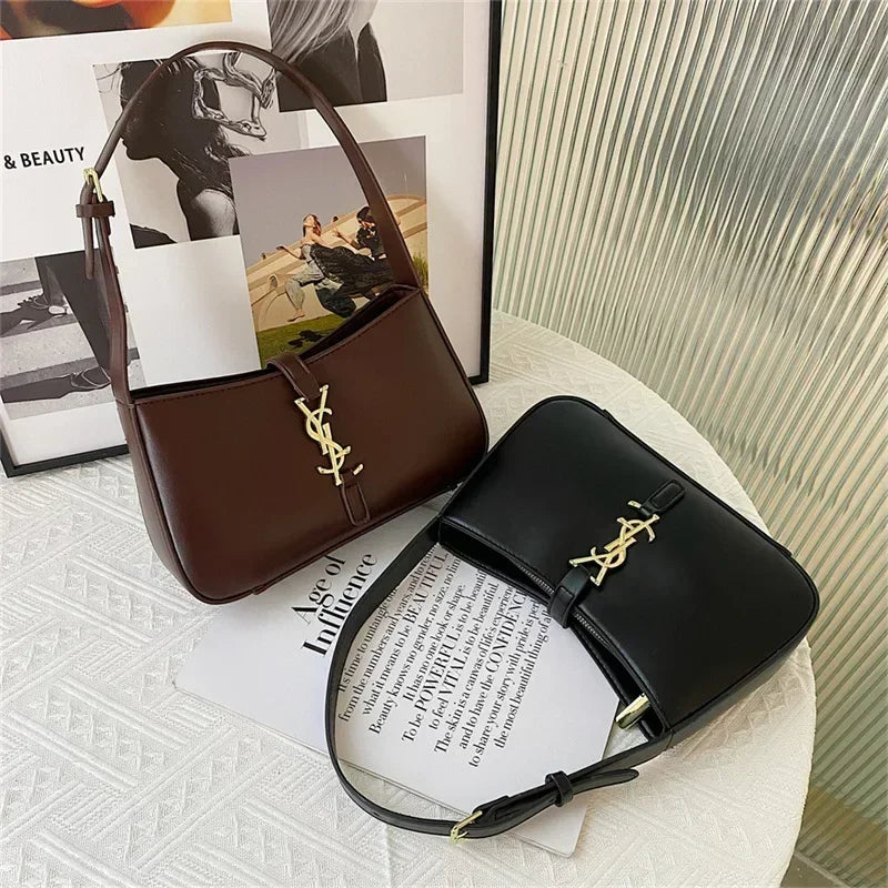 Fashionable Underarm Bag for Women High Design Large Capacity Trendy Versatile Minimalist Shoulder Bag Quality PU Leather