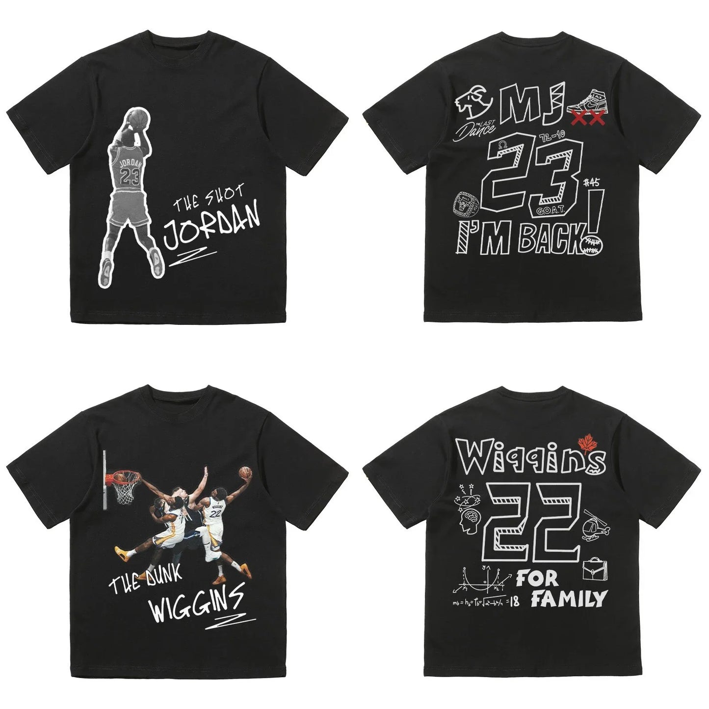 NBA Basketball Stars James Funnly Print Short Sleeve Tee Men T Shirt Casual Sports Loose Tops