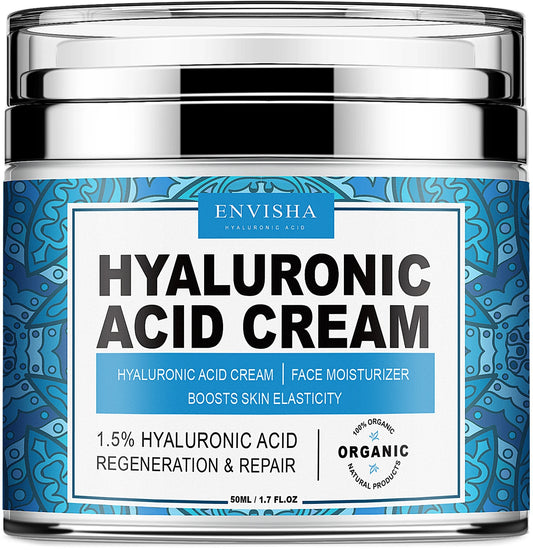 ENVISHA Collagen & Hyaluronic Acid Face Cream for Women Anti-Wrinkle Moisturizing Night Cream Skin Care Anti-Aging Pore Minimization Whitening 50ml