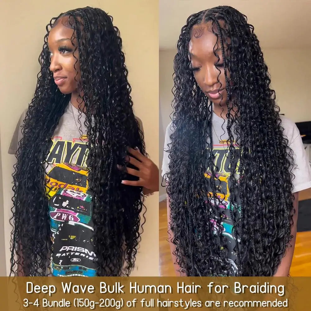 Deep Wave Bulk For Braiding Hair No Weft Human Hair Extension