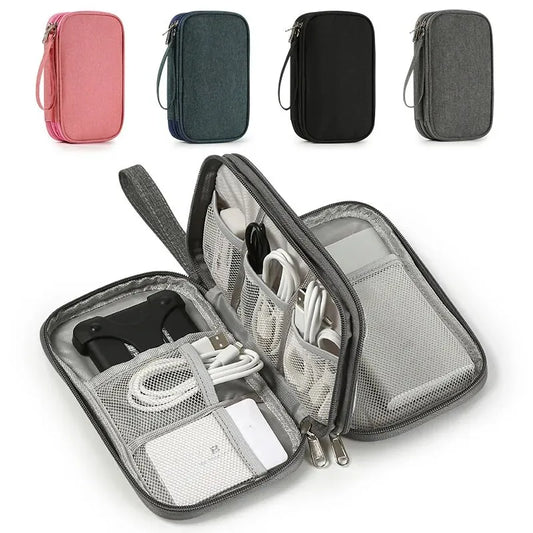 Travel Portable Digital Product Storage USB Data Cable Organizer Box Bag