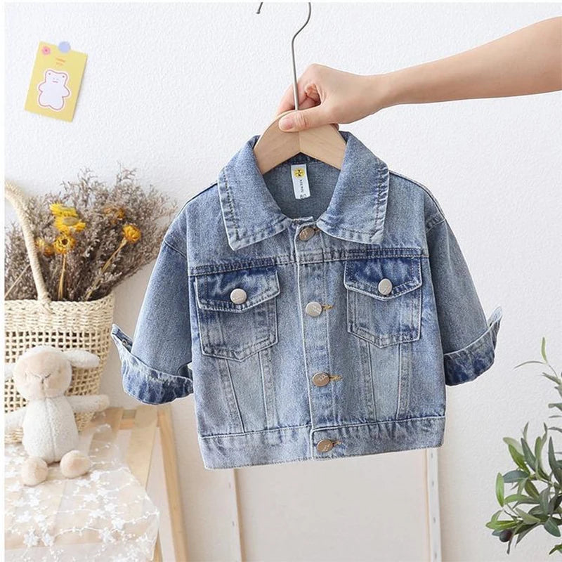 2023 Fashion Cartoon Daisy Denim Jacket For Girls Coat Spring Autumn Children Outerwear Kids Casual Jackets