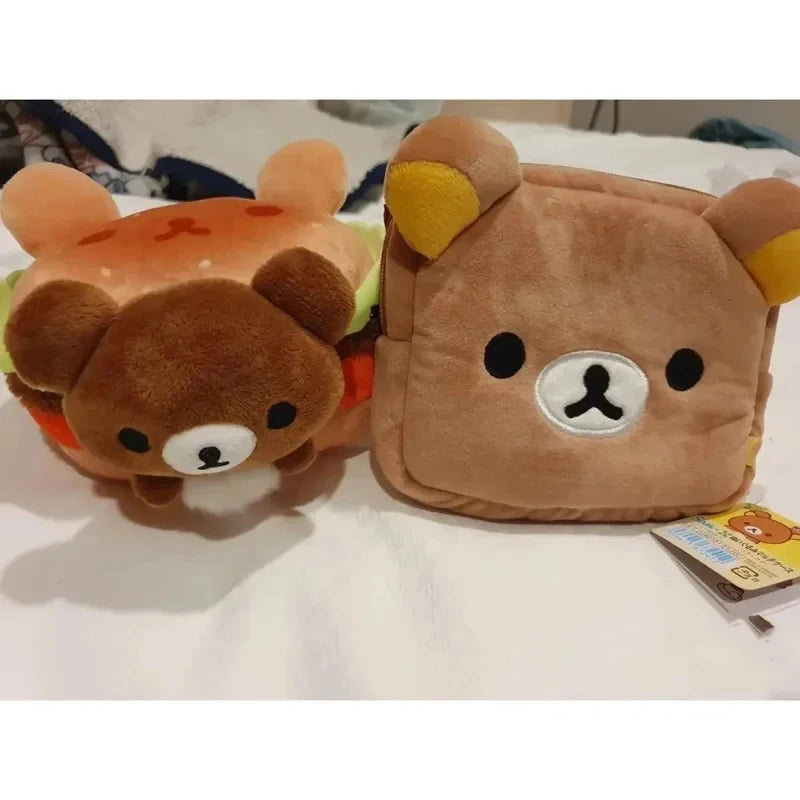 Plush Pouch San-X Rilakkuma Soft Bear Makeup Bag & Pen Case – Cute Vanity Organizer & Kawaii Accessory