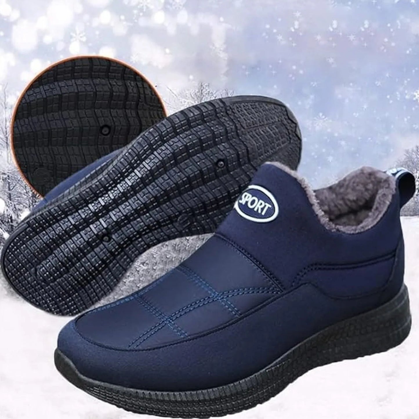 Women Winter Thermal Outdoor Ankle Fleece Lined Boots Thick Sole Non Slip Platform Short Boots