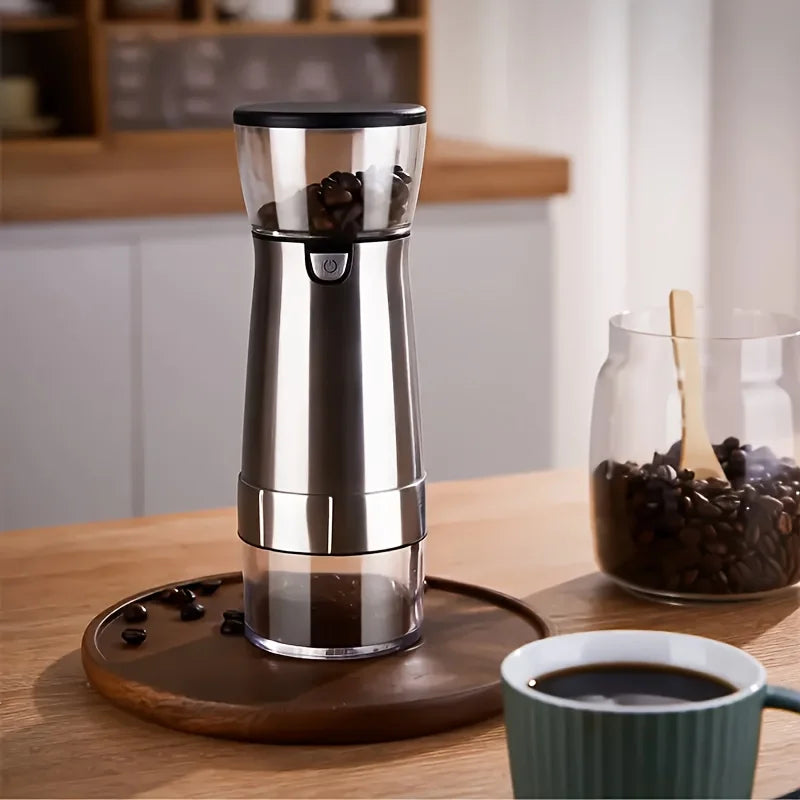 Electric Coffee Bean Grinder USB Rechargeable Stainless Steel Manual Coffee Mill Machine Bean Grinder