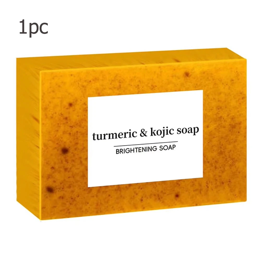 Turmeric Hand Made 100g Soap, Lemon Kojic Acid Soap, Shower and Facial Soap  Deep Cleaning For Face Body Skin Care