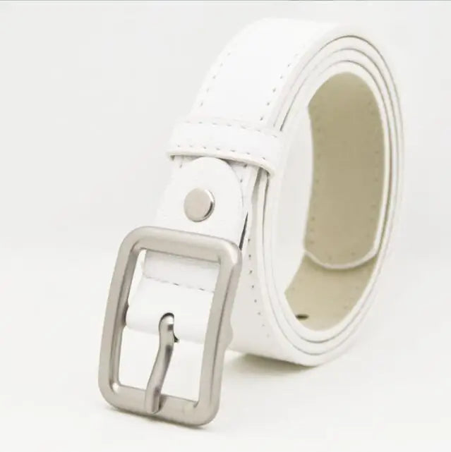 Children's High quality Leather Belts Luxury design Belt Boys Girls metal Pin Buckle Belts