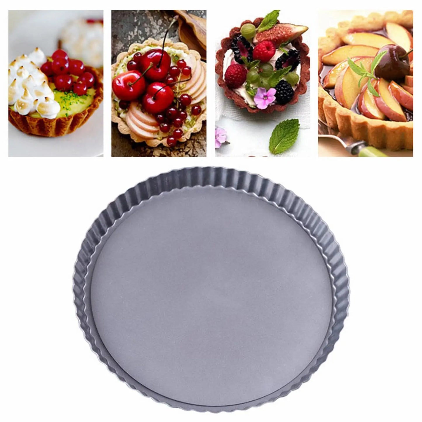 11 Inch Non Stick Steel Tarter Round Lace Broiler Pan for Oven Nonstick Wire Cooking Rack Stainless Steel