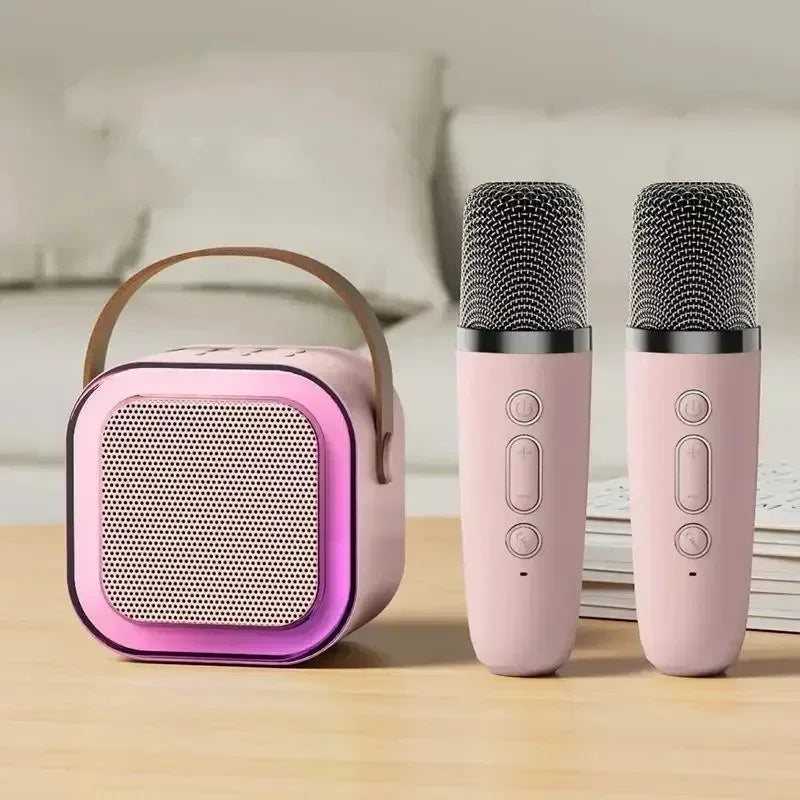 NEW Hot K12 Bluetooth Speaker Portable Home Cute Karaoke Mini Wireless Audio with Microphone K Song Family Singing Machine