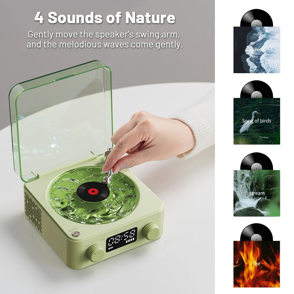 Mini Retro White Noise Bluetooth Speaker Portable Vintage Sleep Aid Subwoofer With RGB Light Support