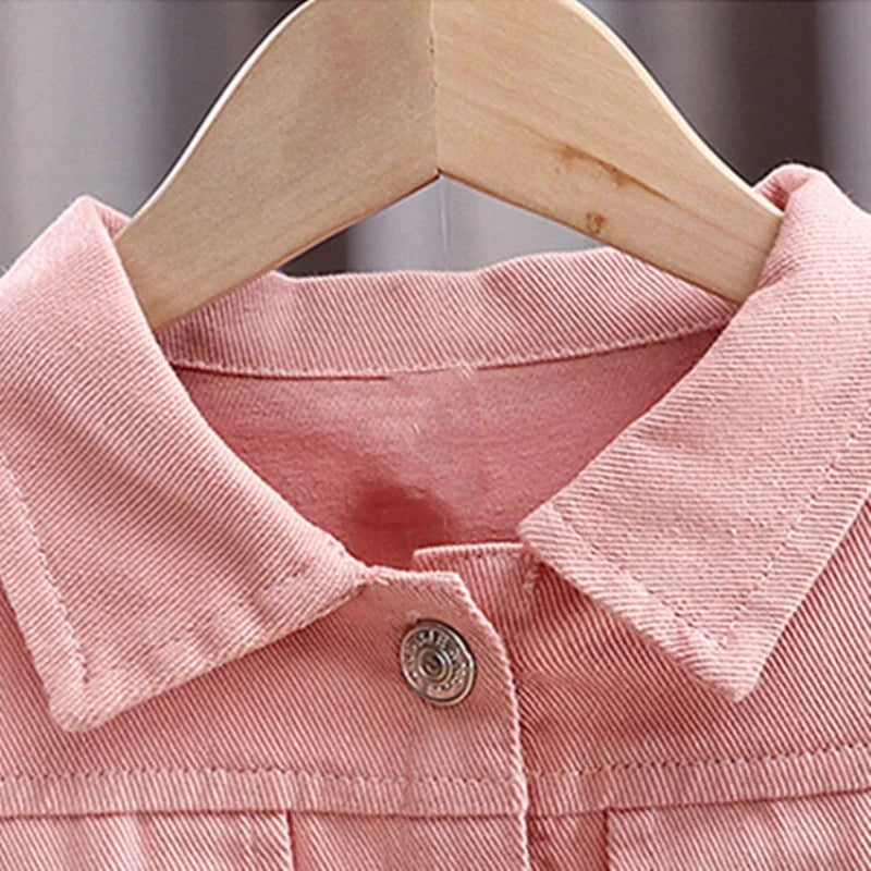 Girl Coat Spring and Autumn Children Cartoon Girl Denim Clothes Kids Jacket Kids Jackets for Girls