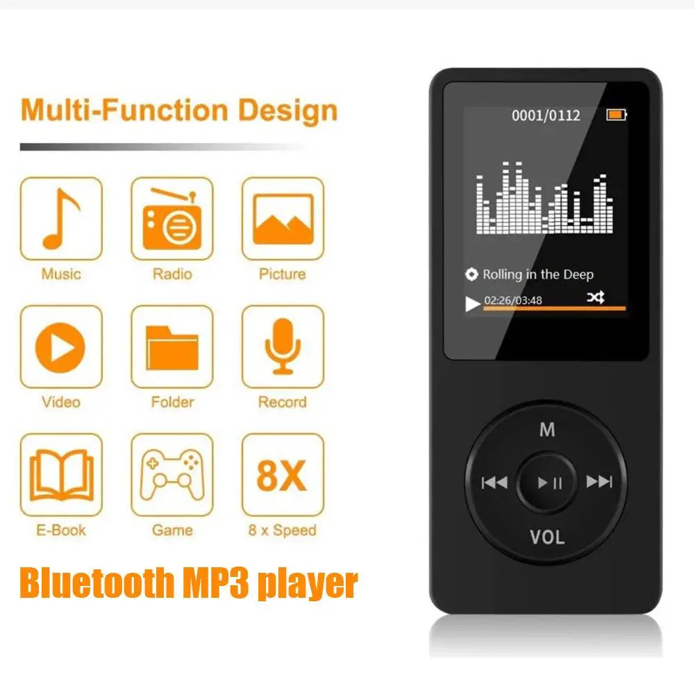 1.8'' Bluetooth Mp3 Music Player Portable E-book Mp4 Fm Radio Games Video Picture  Student  Recording Pen