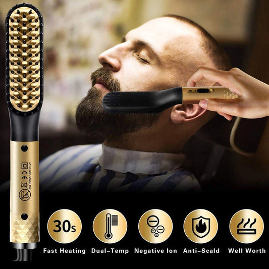 Hot Comb Electric Heating Comb For Men Beard Straightening Brush Hair Styler