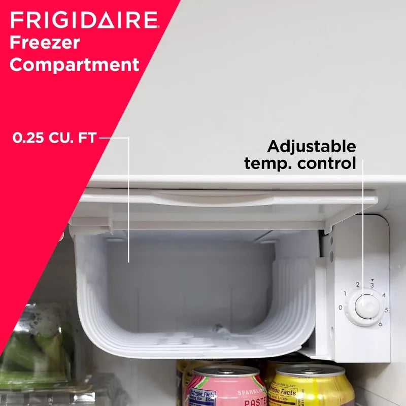 Frigidaire EFR176 Retro Compact Mini Refrigerator with Built-in Bottle Opener for Office, Bedroom, Dorm Room