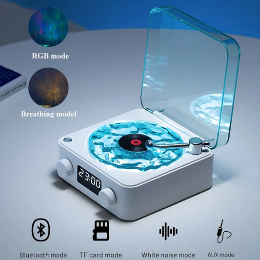 Mini Retro White Noise Bluetooth Speaker Portable Vintage Sleep Aid Subwoofer With RGB Light Support