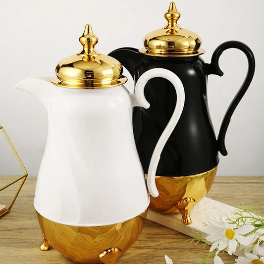 European Style Flask Coffee Pot Water Bottle Thermos Insulated Tea Kettle