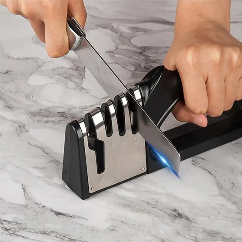 Kitchen 4 Segment Non-slip base Knife Sharpener Multifunctional Portable Household Kitchen Gadgets Accessories