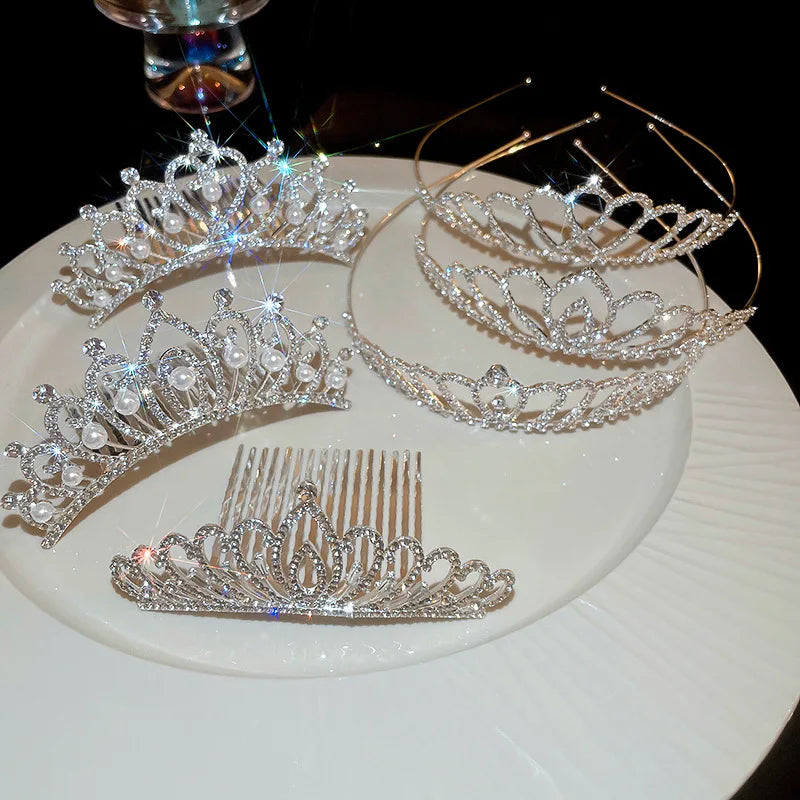 Shiny Rhinestone Luxury Wedding Crown Headbands for Hair Woman  Brides Tiaras and Headdresses Stylish Versatile Jewelry