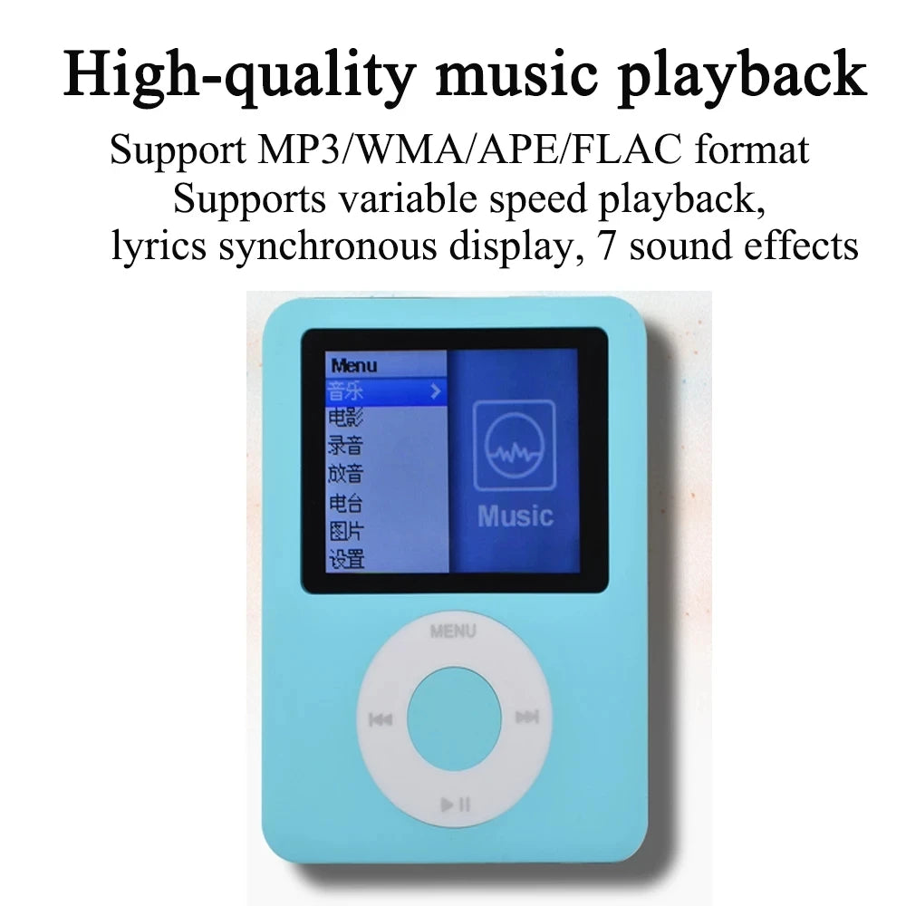 Mini MP3 Music Player High Quality Portable MP3 Radio Player Support FM Radio Video E-book With Large Memory