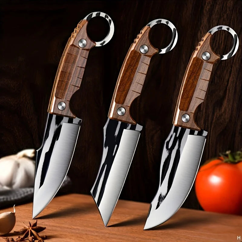 Kitchen Knife Stainless Steel Thin Blade Meat Knife Portable BBQ Cutting Ingredients Small Knife Set