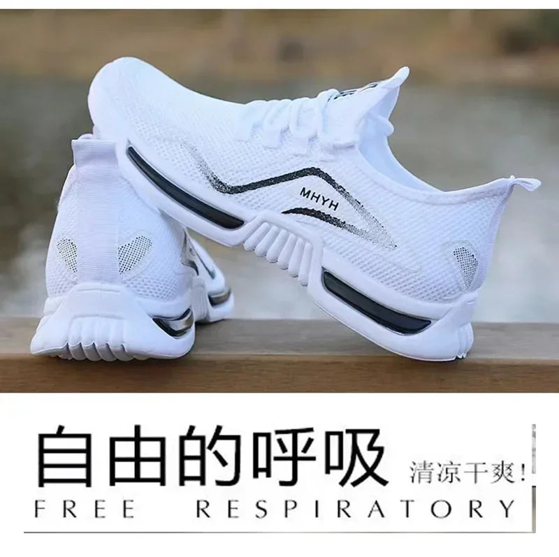 Men Slip on Fashion Sneakers Male Sport Running Breathable Gym Training Walking Tennis Shoes Non Slip Workout Flats