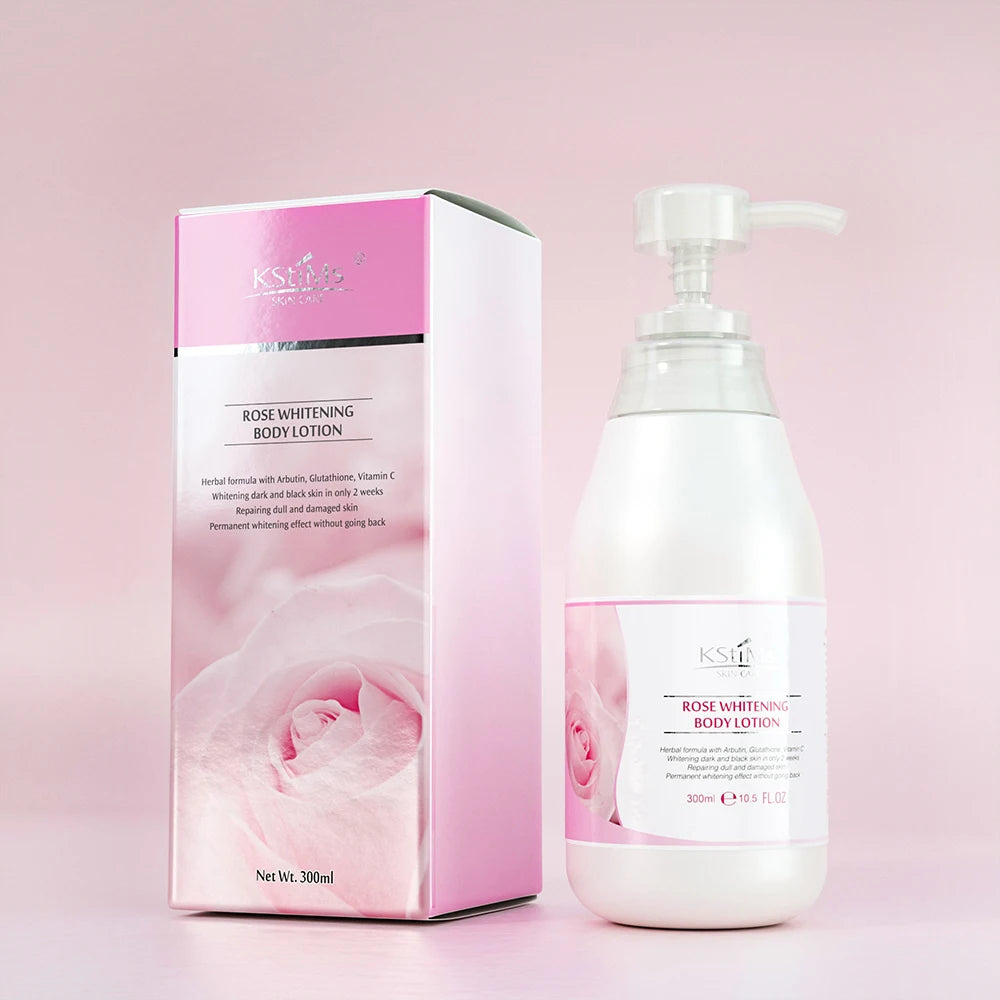 Korean Black Skin Organic Body Whitening Lotion 300g Moisturizing Brightening Aloe Vera Lemon Lavender Rose Scented for Unisex