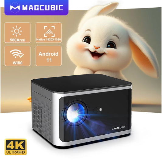 Projector HY350 Android 11 4K 1920*1080P Wifi6 580ANSI Allwinner H713 32G Voice Control BT5.0 Home Cinema Projetor