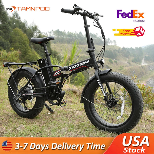 Electric Bike for Adults 500W Motor Powerful Electric Bicycle Fat Tire Folding Ebike