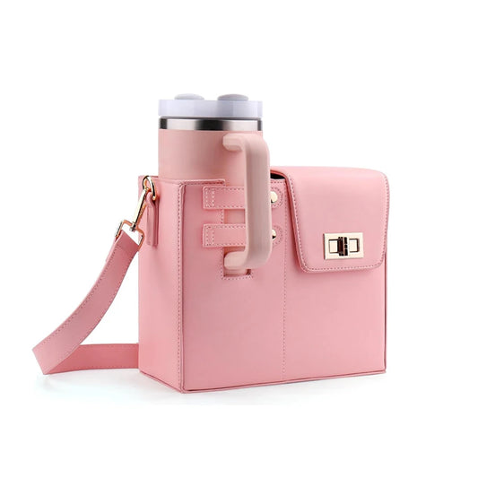 Portable crossbody Outdoor water cup protection multifunctional universal water bottle storage bag single shoulder solid color